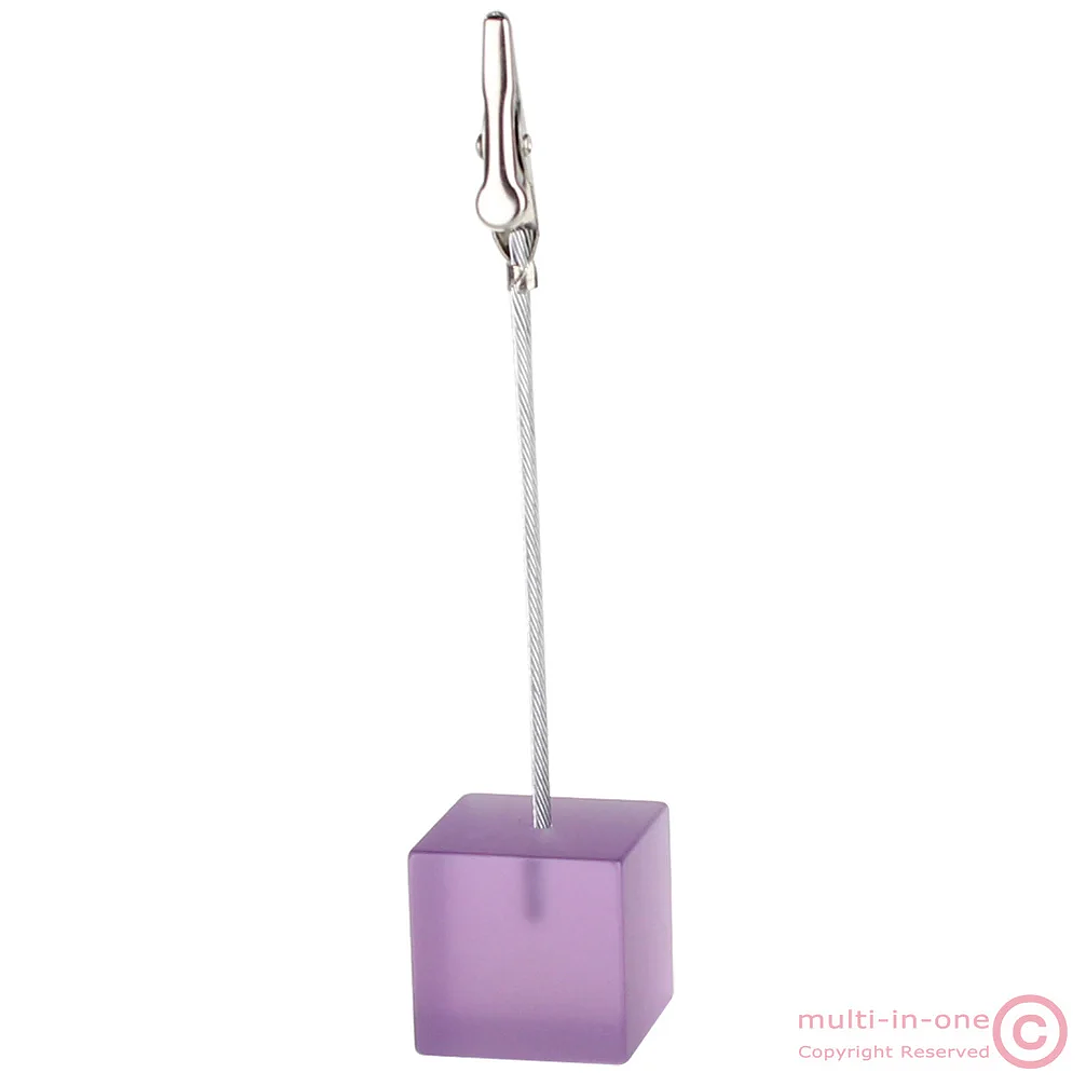 Soporte de Notas con Base de Cubo | Clip de Cocodrilo para Fotos y Tarjetas Decorativas 11