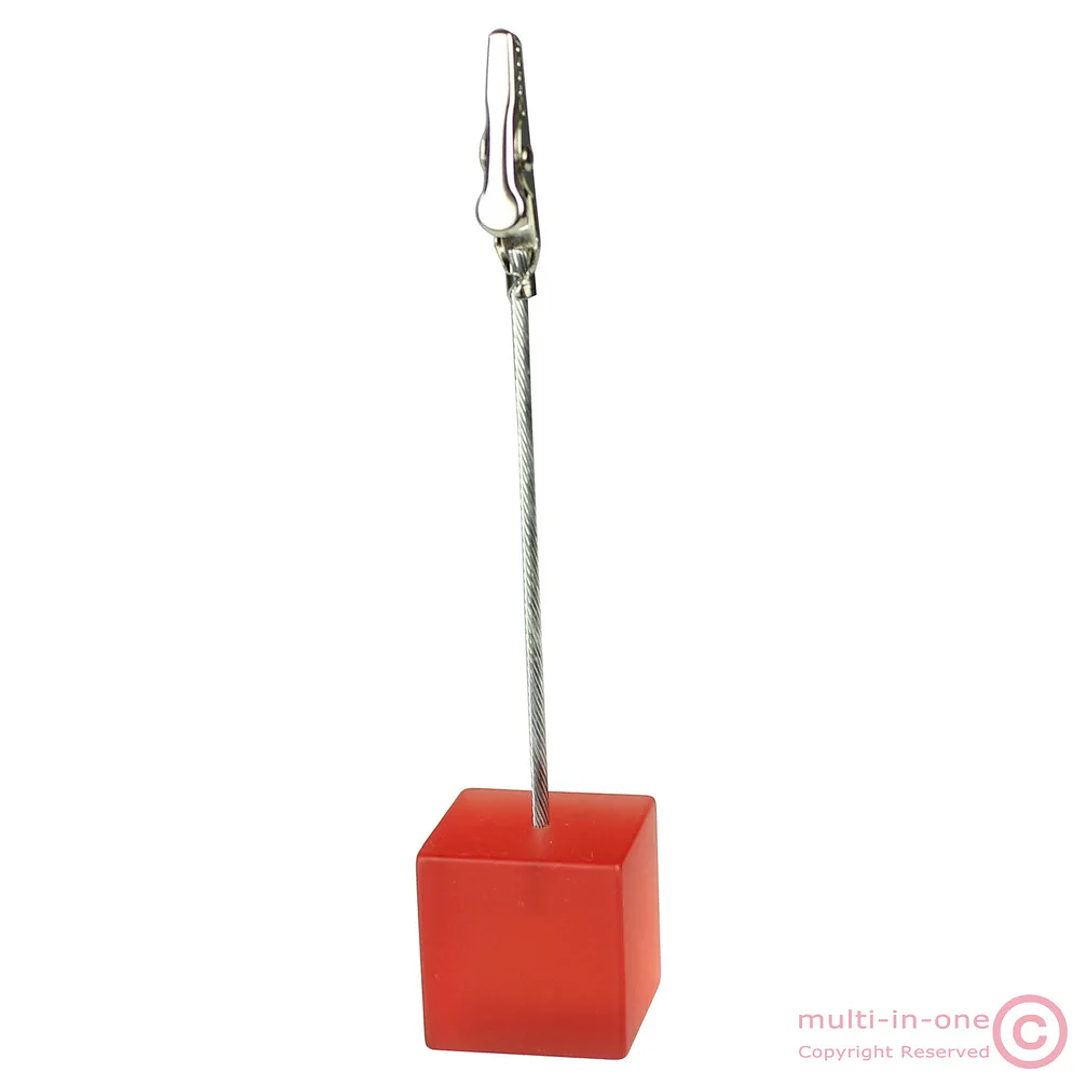 Soporte de Notas con Base de Cubo | Clip de Cocodrilo para Fotos y Tarjetas Decorativas 13