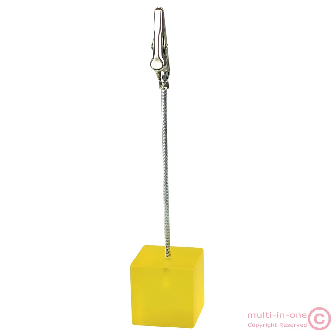Soporte de Notas con Base de Cubo | Clip de Cocodrilo para Fotos y Tarjetas Decorativas 16