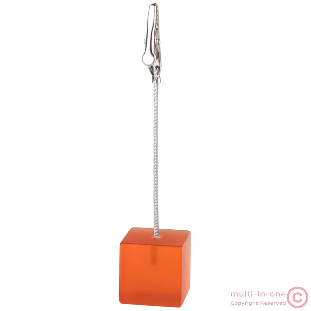 Soporte de Notas con Base de Cubo | Clip de Cocodrilo para Fotos y Tarjetas Decorativas 17