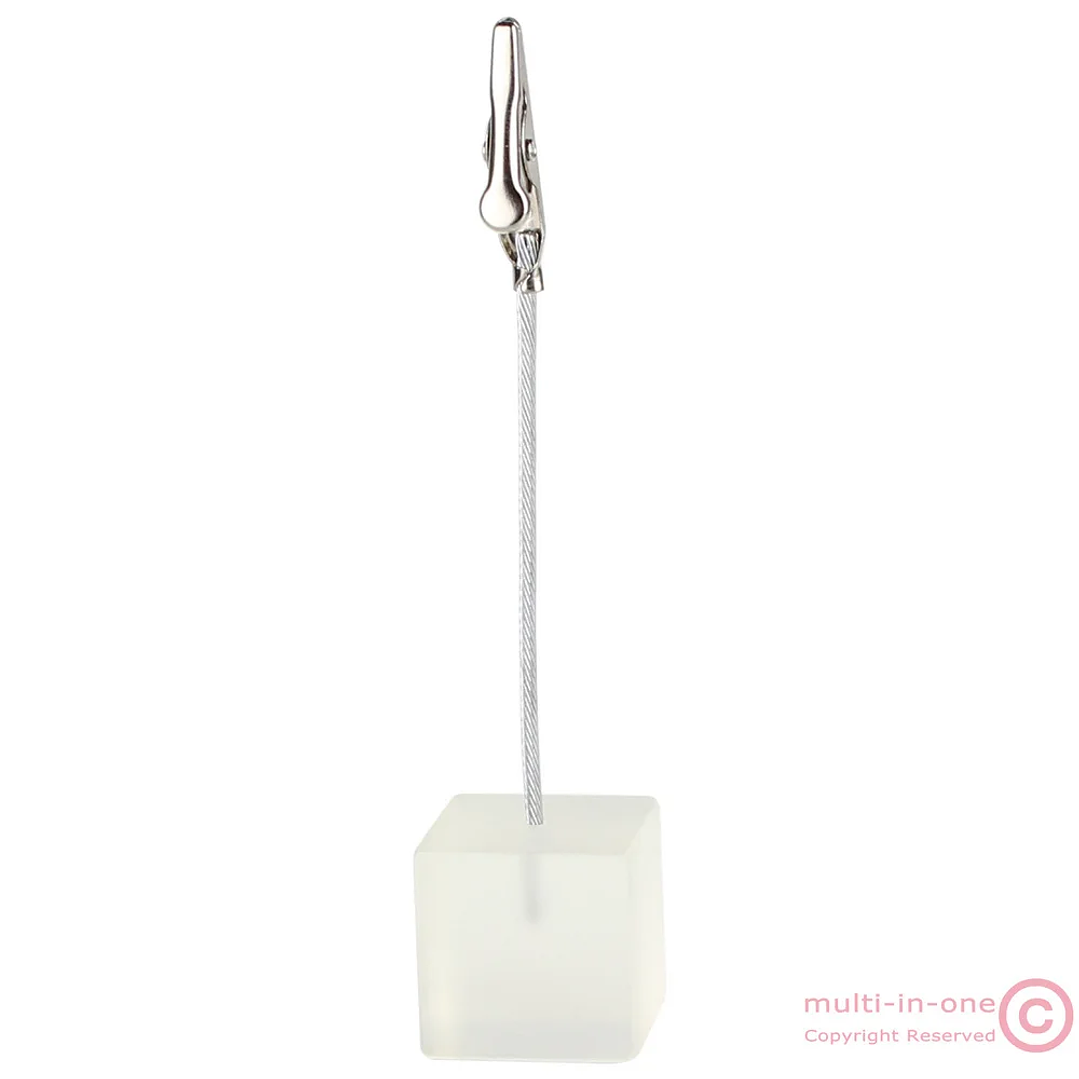 Soporte de Notas con Base de Cubo | Clip de Cocodrilo para Fotos y Tarjetas Decorativas 18