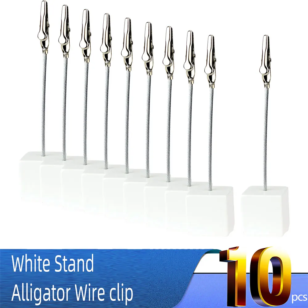 Soporte de Notas con Base de Cubo | Clip de Cocodrilo para Fotos y Tarjetas Decorativas 21