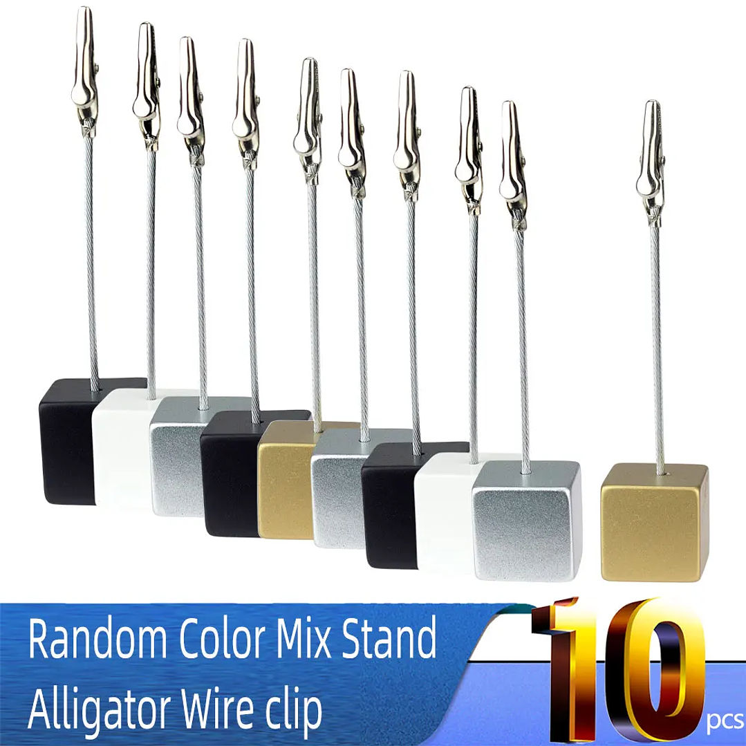 Soporte de Notas con Base de Cubo | Clip de Cocodrilo para Fotos y Tarjetas Decorativas 22