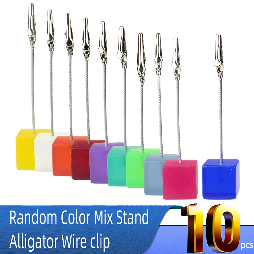 Soporte de Notas con Base de Cubo | Clip de Cocodrilo para Fotos y Tarjetas Decorativas 23