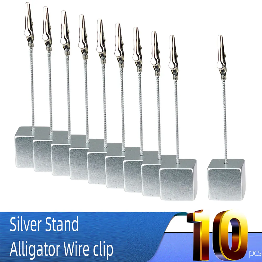 Soporte de Notas con Base de Cubo | Clip de Cocodrilo para Fotos y Tarjetas Decorativas 25