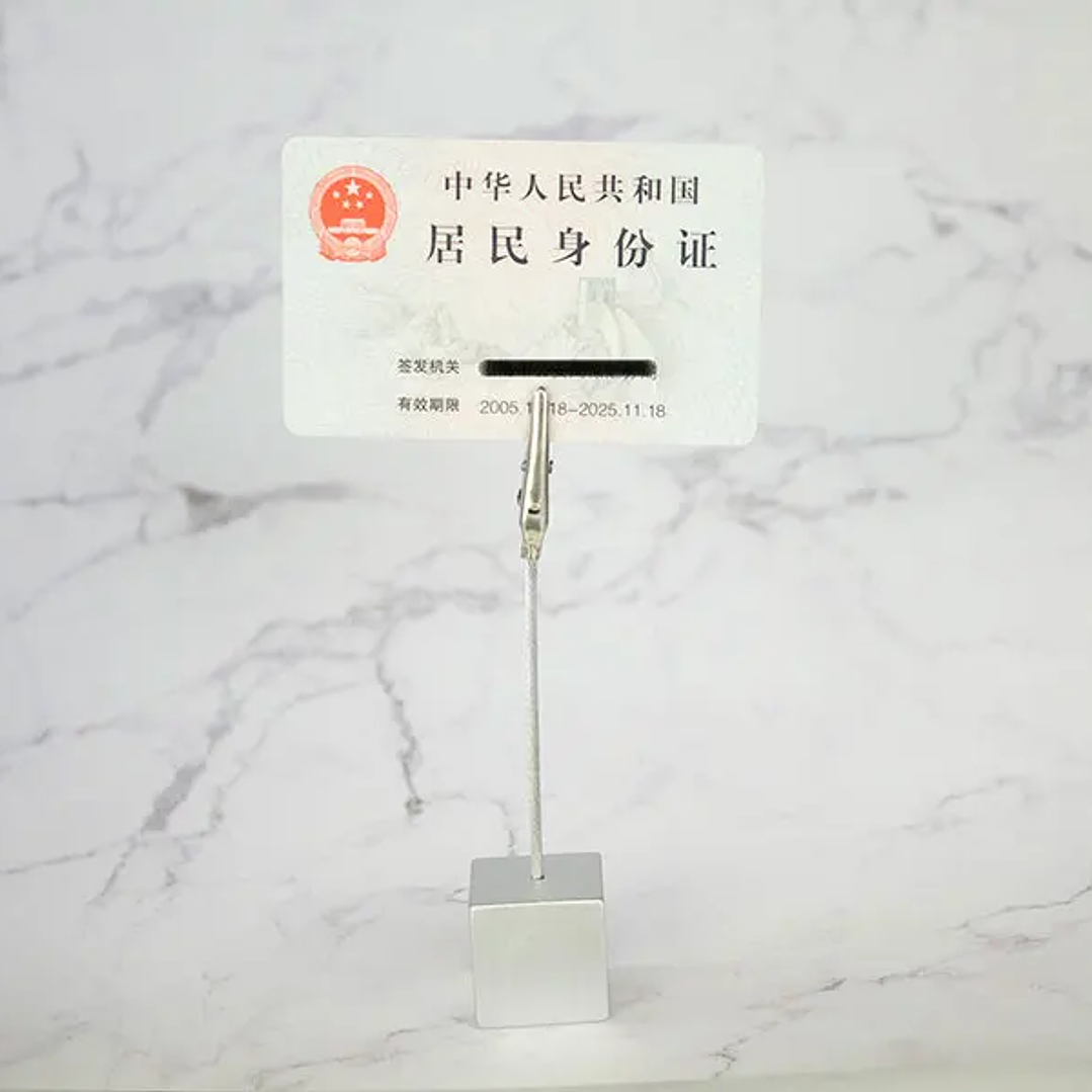 Soporte de Notas con Base de Cubo | Clip de Cocodrilo para Fotos y Tarjetas Decorativas 35