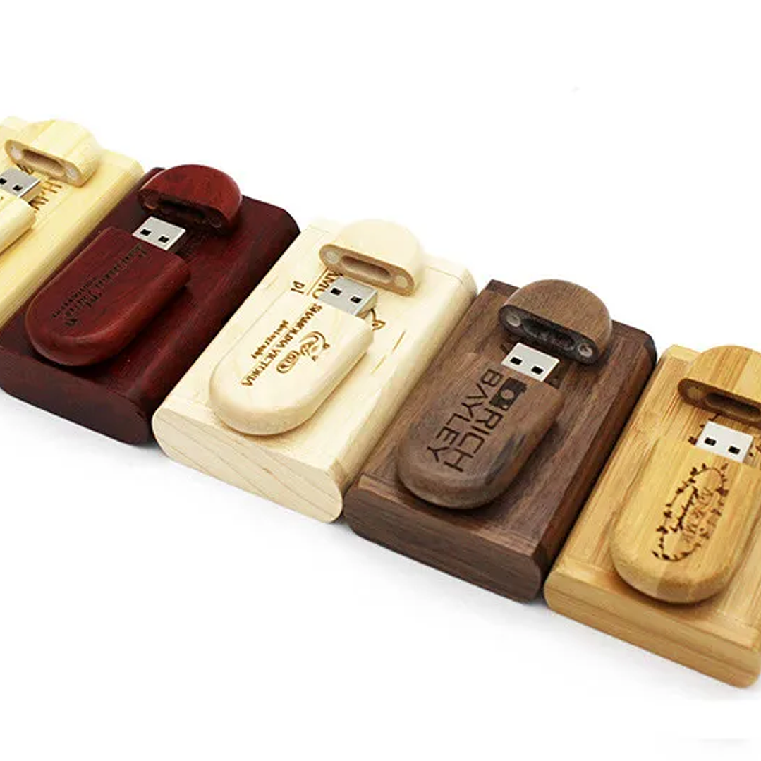 Pendrive USB 2.0 JASTER de Madera | 128GB, Personalizable, Ideal para Regalos 19