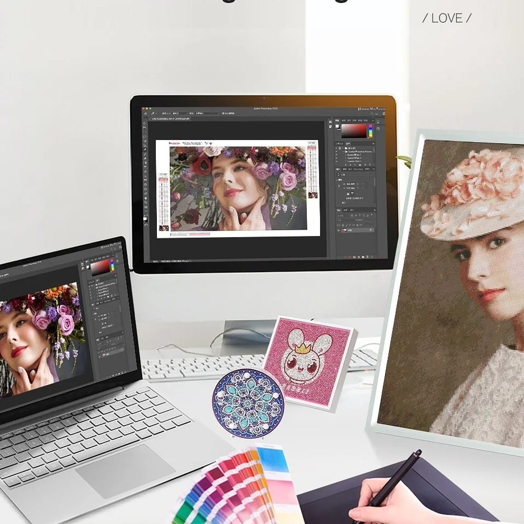 Pintura Diamante 5D HUACAN Personalizada | Bordado Completo con Foto, Decoración DIY 10