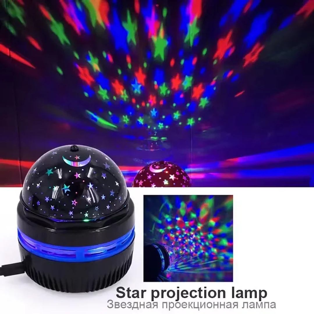 Lámpara Proyector LED Cielo Estrellado | Luz Nocturna USB Giratoria para Decoración de Hogar 8