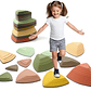 Piedras de Equilibrio Infantiles 12PCS | Juego Sensorial Interior y Exterior - Miniatura 1