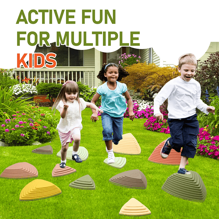 Piedras de Equilibrio Infantiles 12PCS | Juego Sensorial Interior y Exterior 5