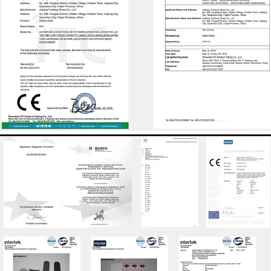 Botas de Seguridad LARNMERN Hombre  Punta de Acero Antideslizantes 22