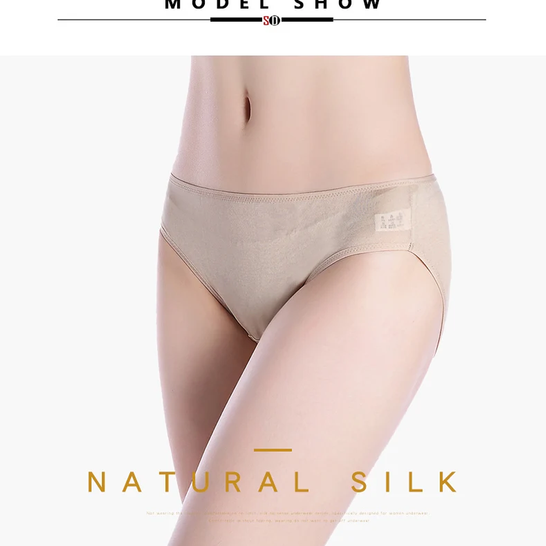 Bragas Mujer Seda Natural SuyaDream  Pack 3 Tiro Bajo
 33