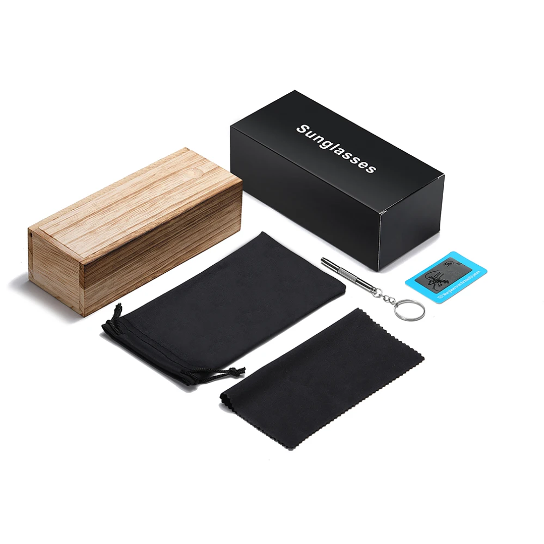 Gafas Polarizadas Bambú GM  Hechas a Mano con Estilo Piloto 19