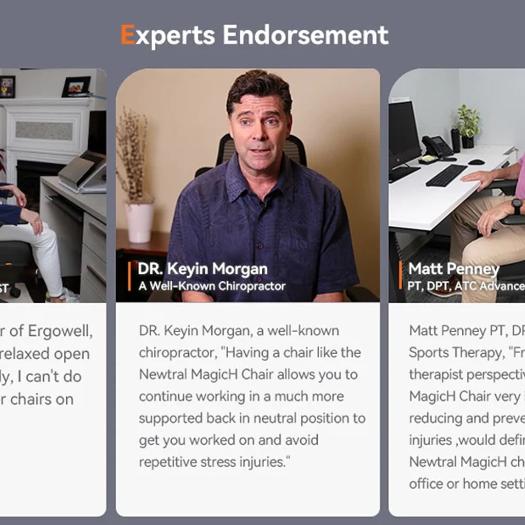 NEWTRAL MAGICH002  Silla de Oficina Ergonómica Ajustable con Reposabrazos 4D 8