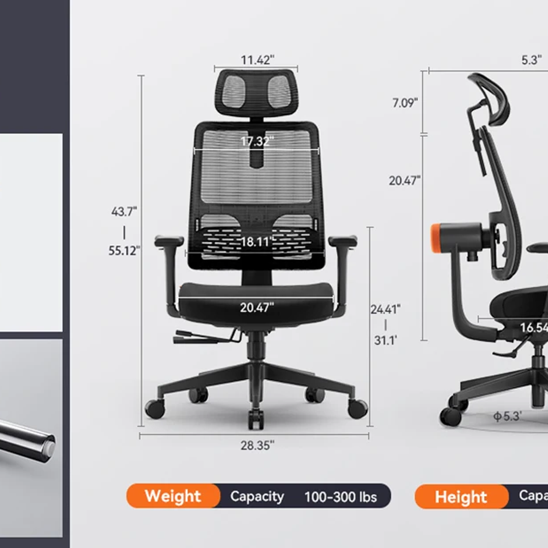 NEWTRAL MAGICH002  Silla de Oficina Ergonómica Ajustable con Reposabrazos 4D 11