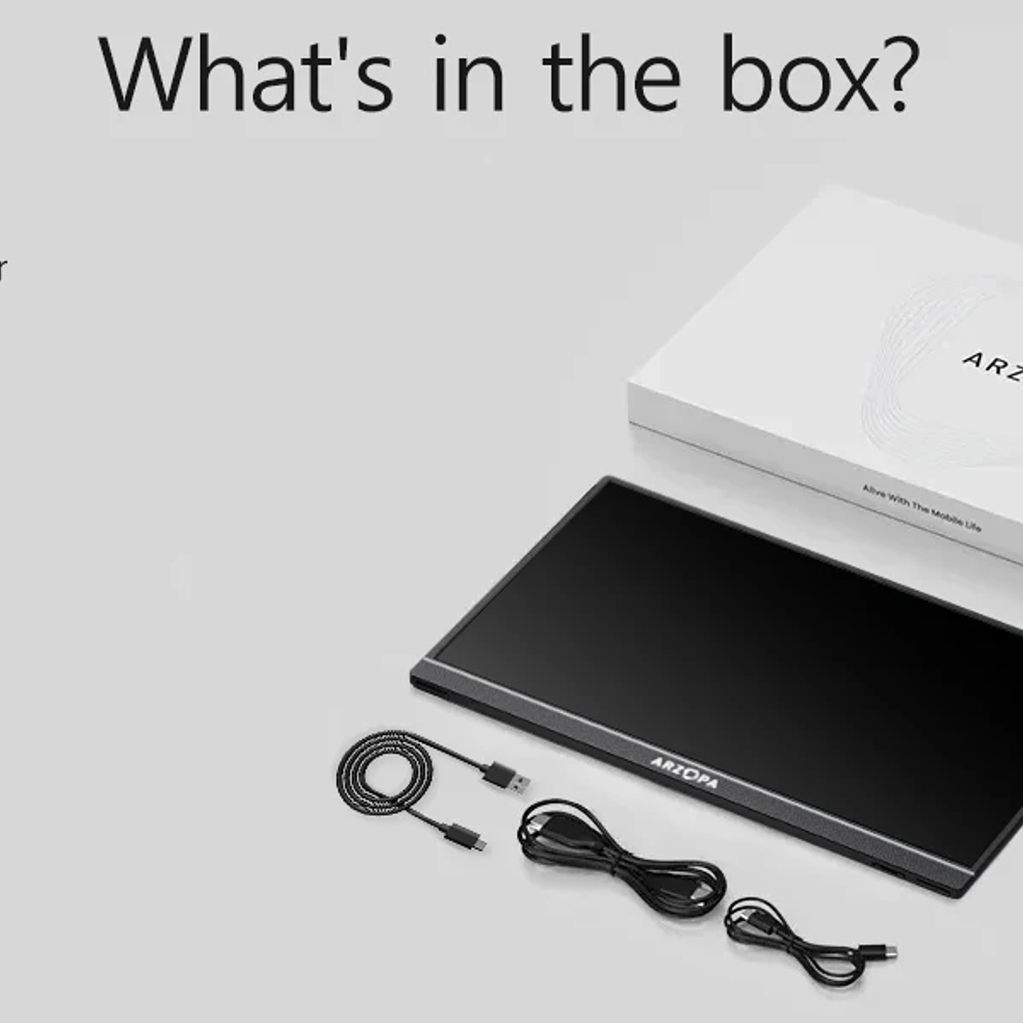 Monitor Gaming Portátil Arzopa 16.1’’  144Hz IPS FHD con Altavoces Integrados 22