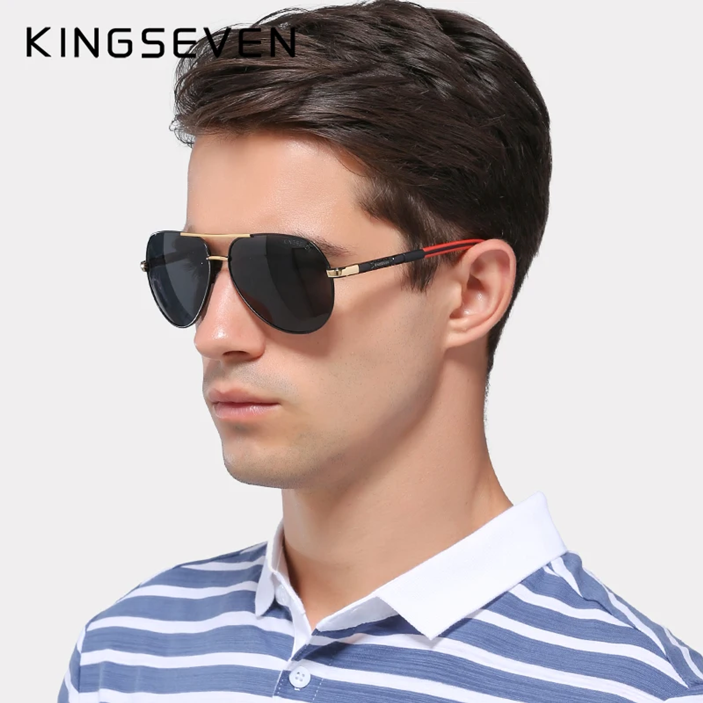 Gafas de Sol KINGSEVEN Polarizadas  Estilo Clásico Piloto con Protección UV400 3