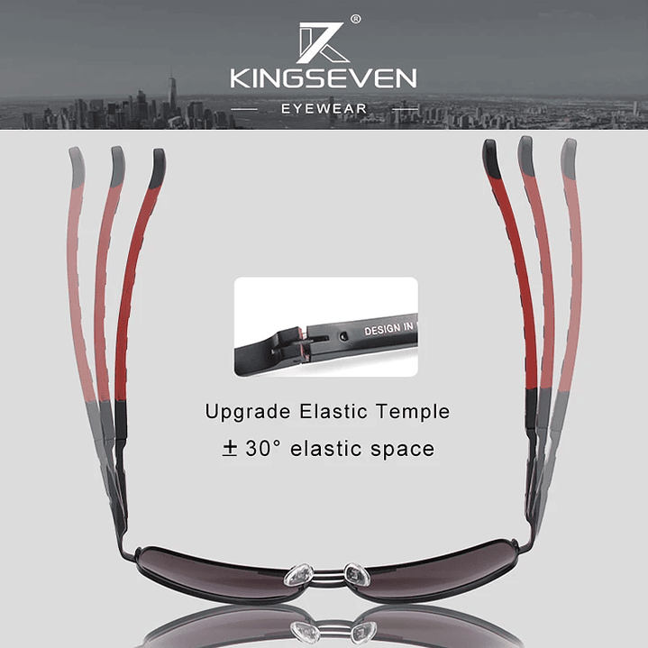 Gafas de Sol KINGSEVEN Polarizadas  Estilo Clásico Piloto con Protección UV400 4