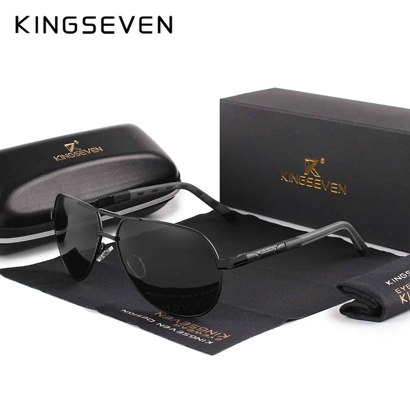 Gafas de Sol KINGSEVEN Polarizadas  Estilo Clásico Piloto con Protección UV400 5