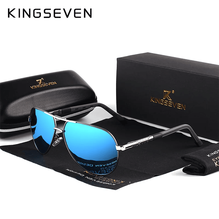 Gafas de Sol KINGSEVEN Polarizadas  Estilo Clásico Piloto con Protección UV400 9