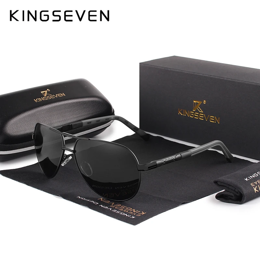 Gafas de Sol KINGSEVEN Polarizadas  Estilo Clásico Piloto con Protección UV400 12