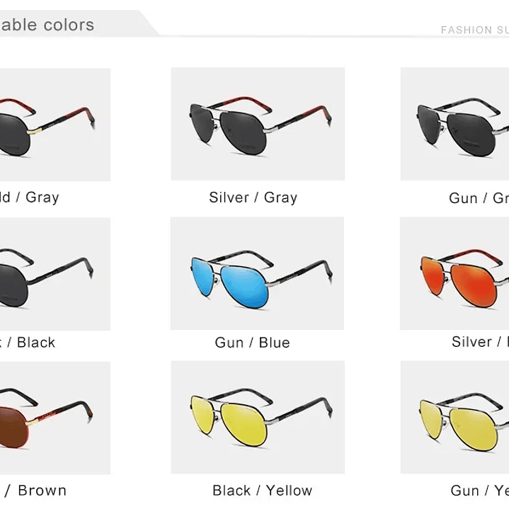 Gafas de Sol KINGSEVEN Polarizadas  Estilo Clásico Piloto con Protección UV400 15