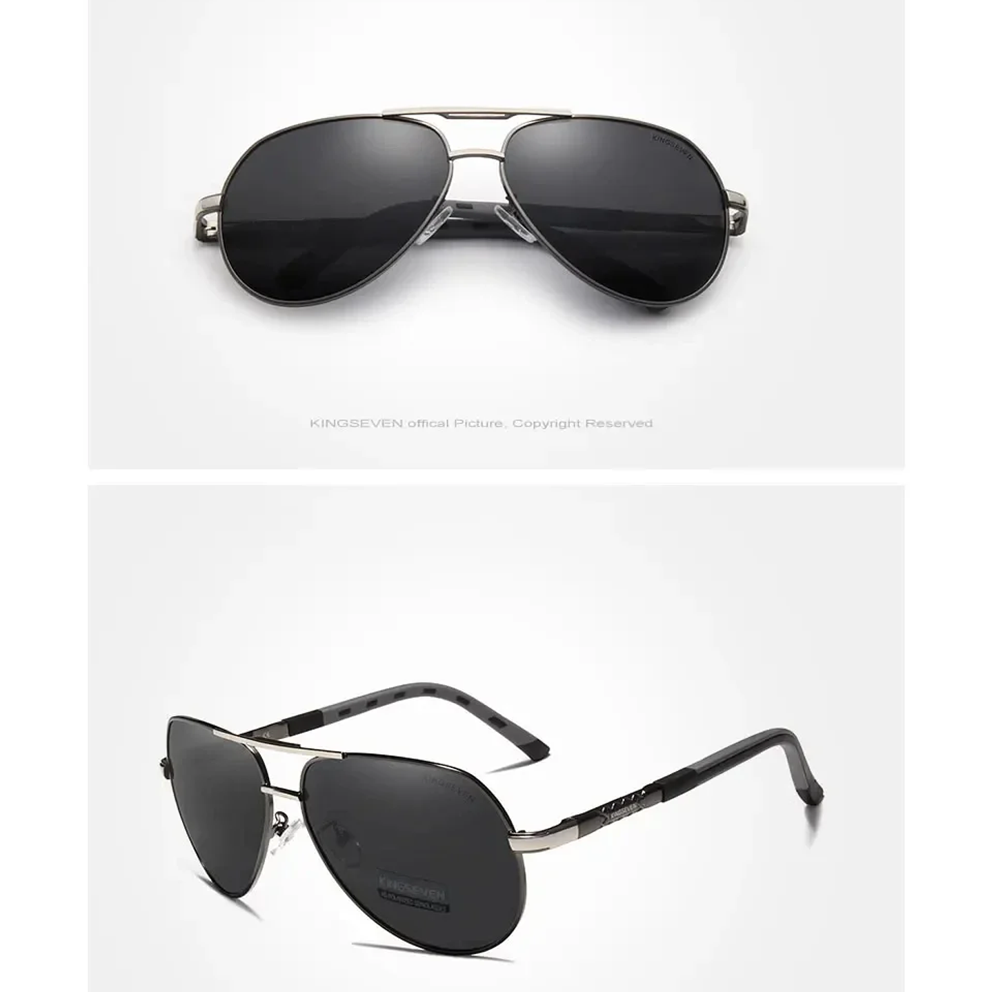 Gafas de Sol KINGSEVEN Polarizadas  Estilo Clásico Piloto con Protección UV400 19