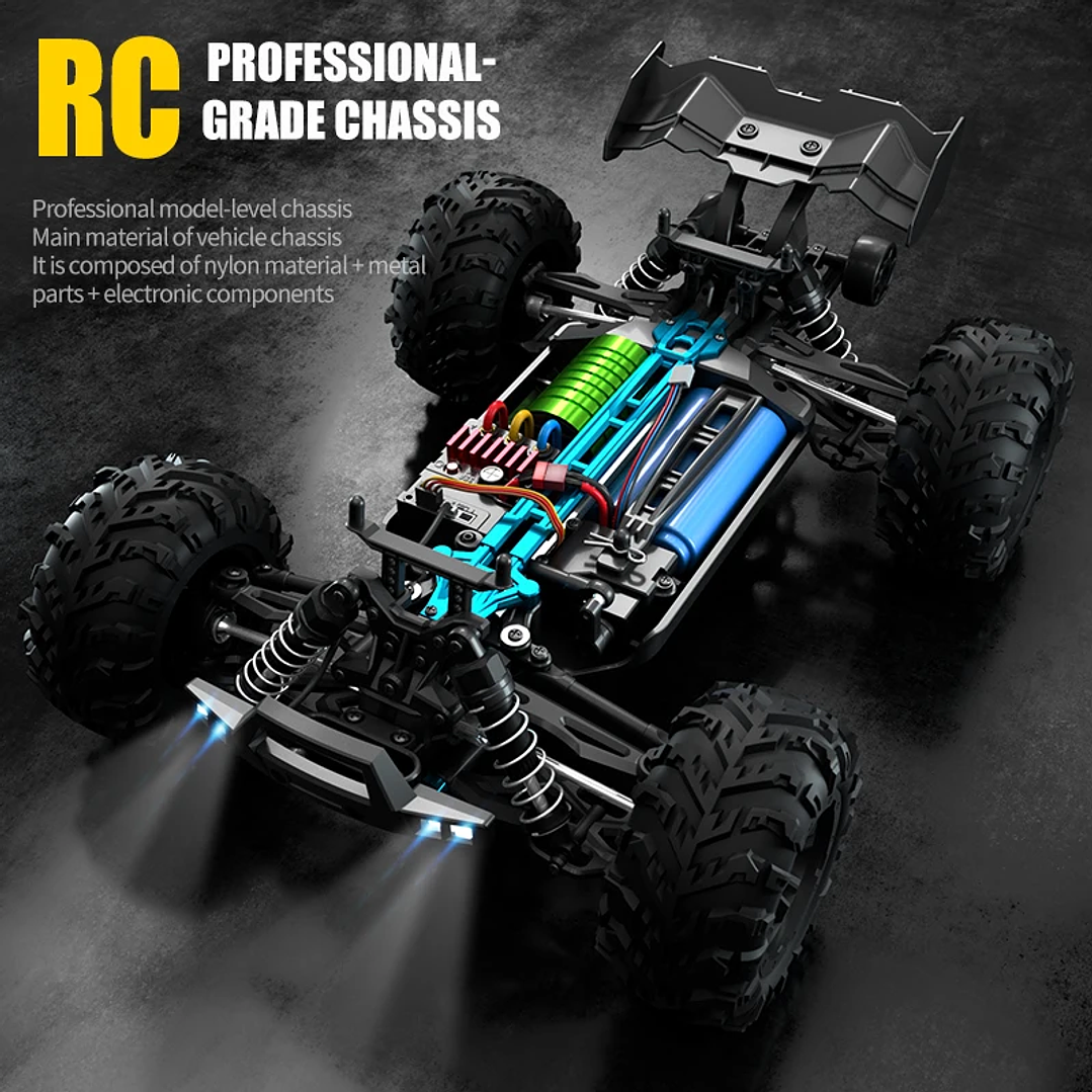 WLtoys 16101 Pro  Camión RC Monster Drift 1:16 con Control 2.4G 5