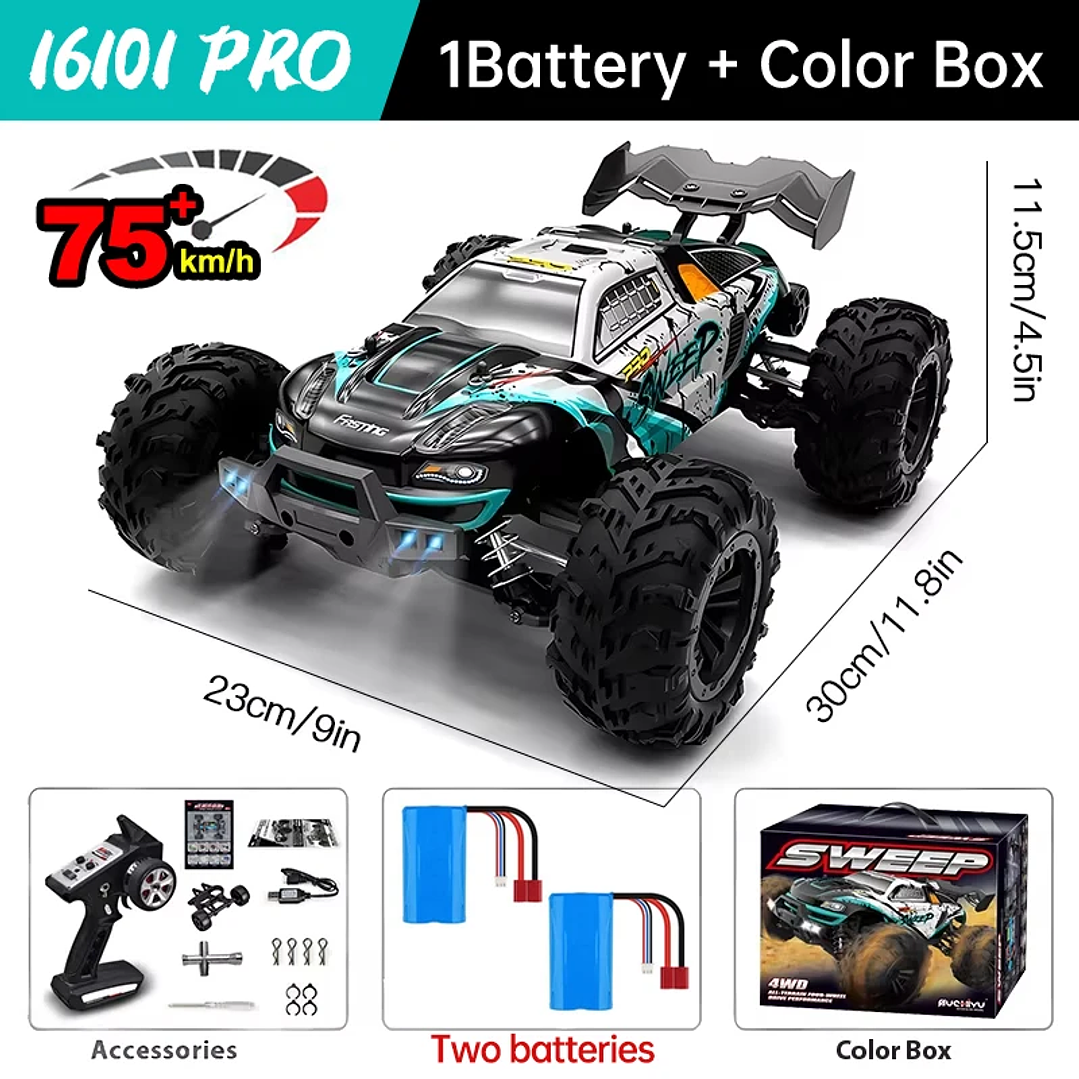 WLtoys 16101 Pro  Camión RC Monster Drift 1:16 con Control 2.4G 8