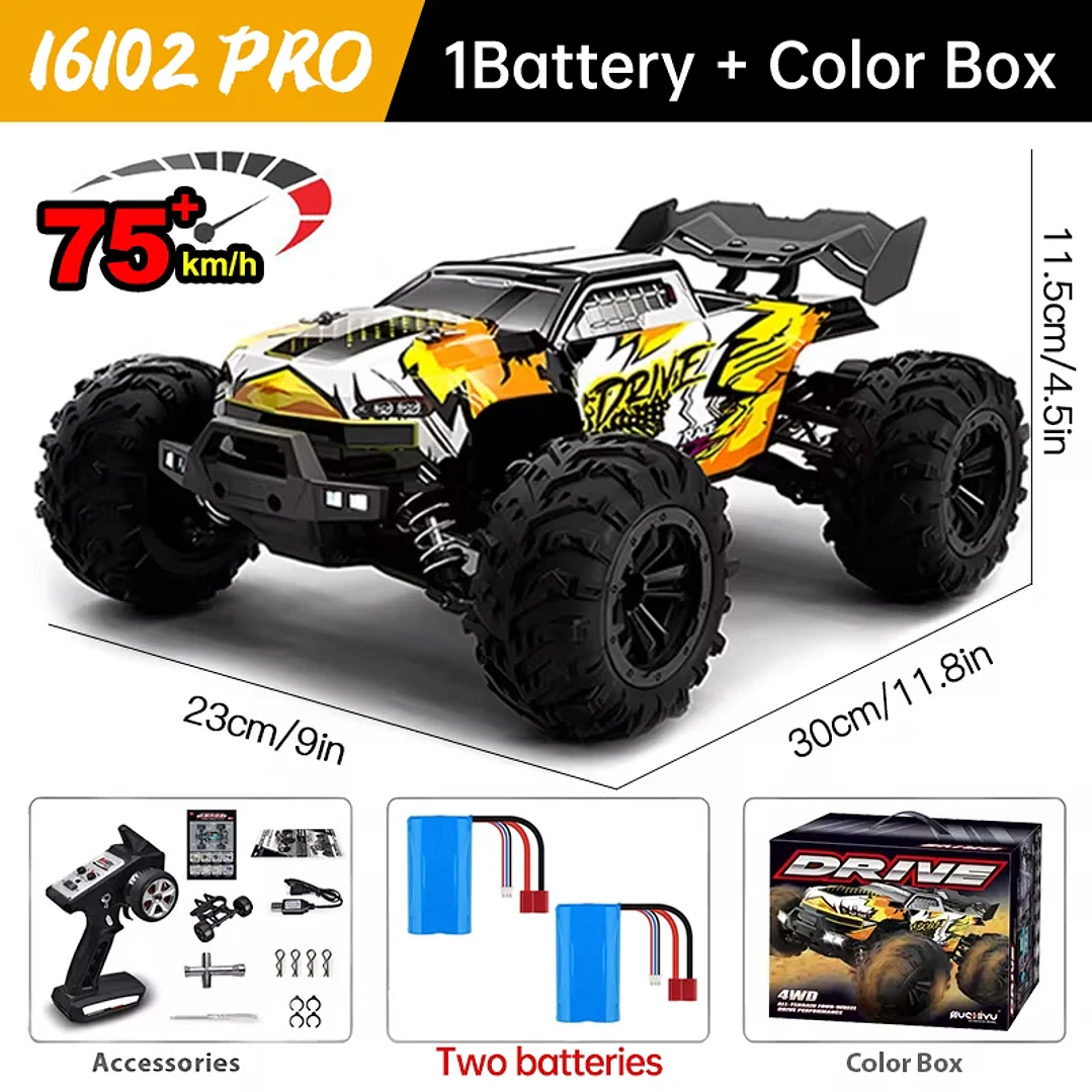 WLtoys 16101 Pro  Camión RC Monster Drift 1:16 con Control 2.4G 11