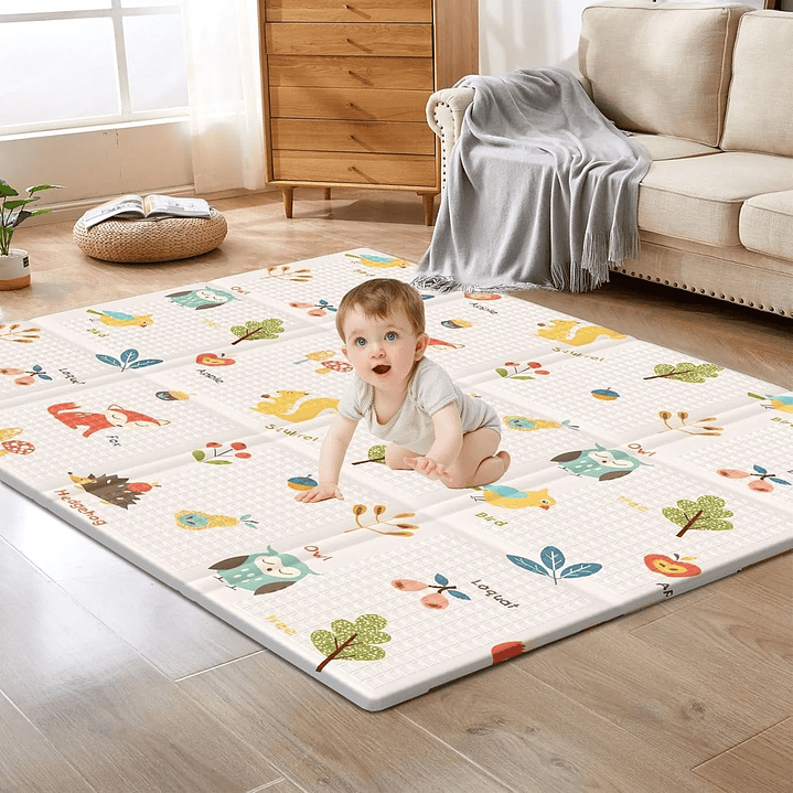 Alfombra Educativa Plegable para Bebés DHDH  Impermeable, Suave y Fácil de Transportar 1