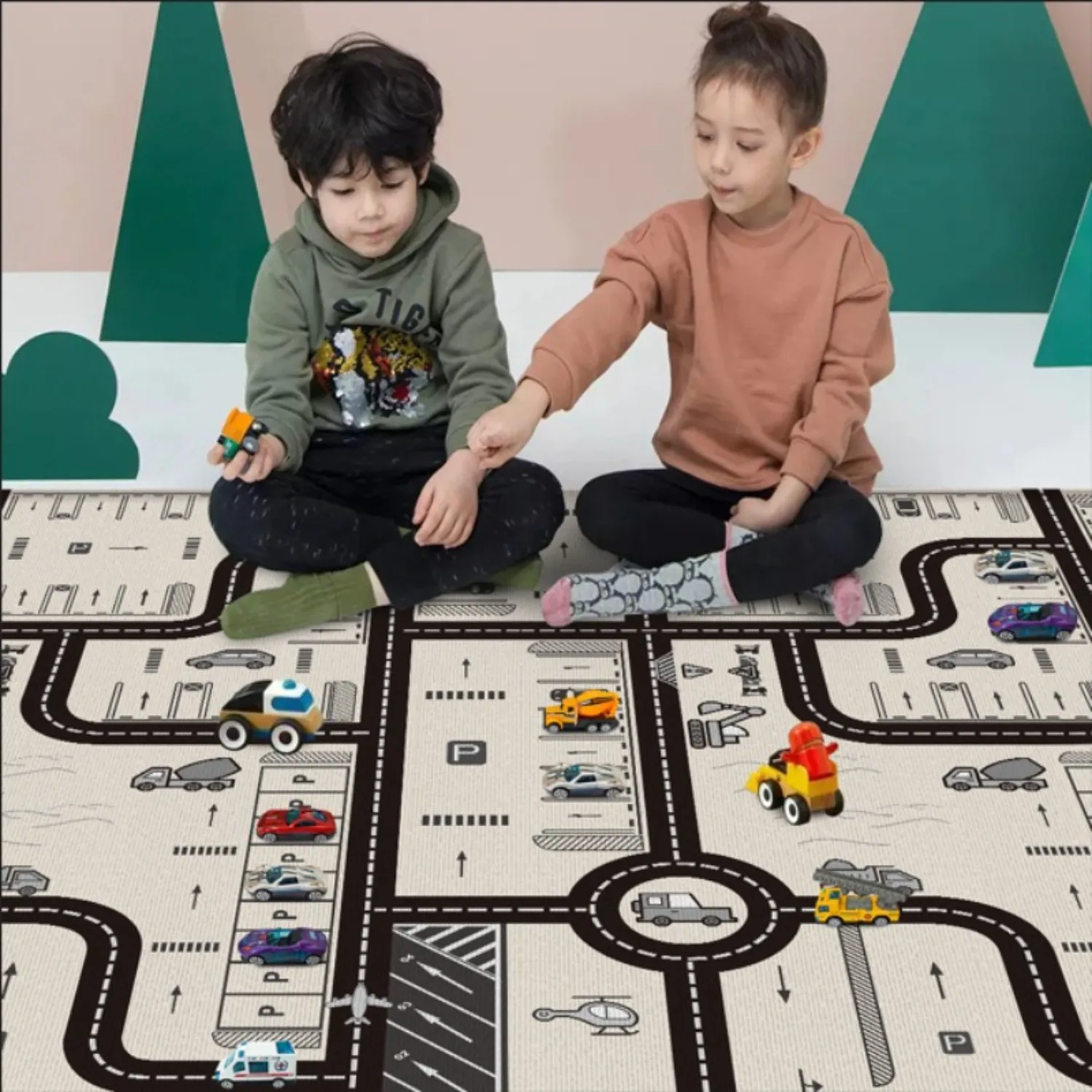 Alfombra Educativa Plegable para Bebés DHDH  Impermeable, Suave y Fácil de Transportar 3