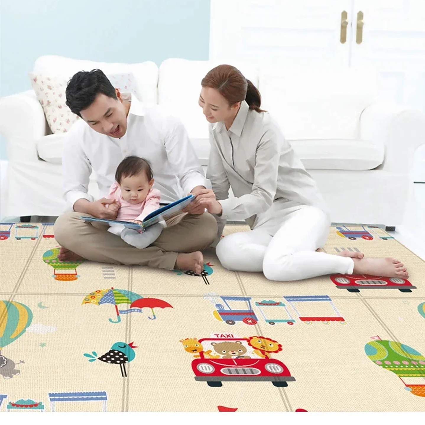 Alfombra Educativa Plegable para Bebés DHDH  Impermeable, Suave y Fácil de Transportar 20