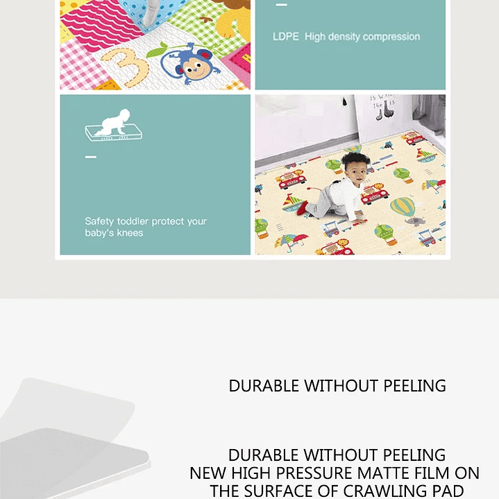 Alfombra Educativa Plegable para Bebés DHDH  Impermeable, Suave y Fácil de Transportar 28