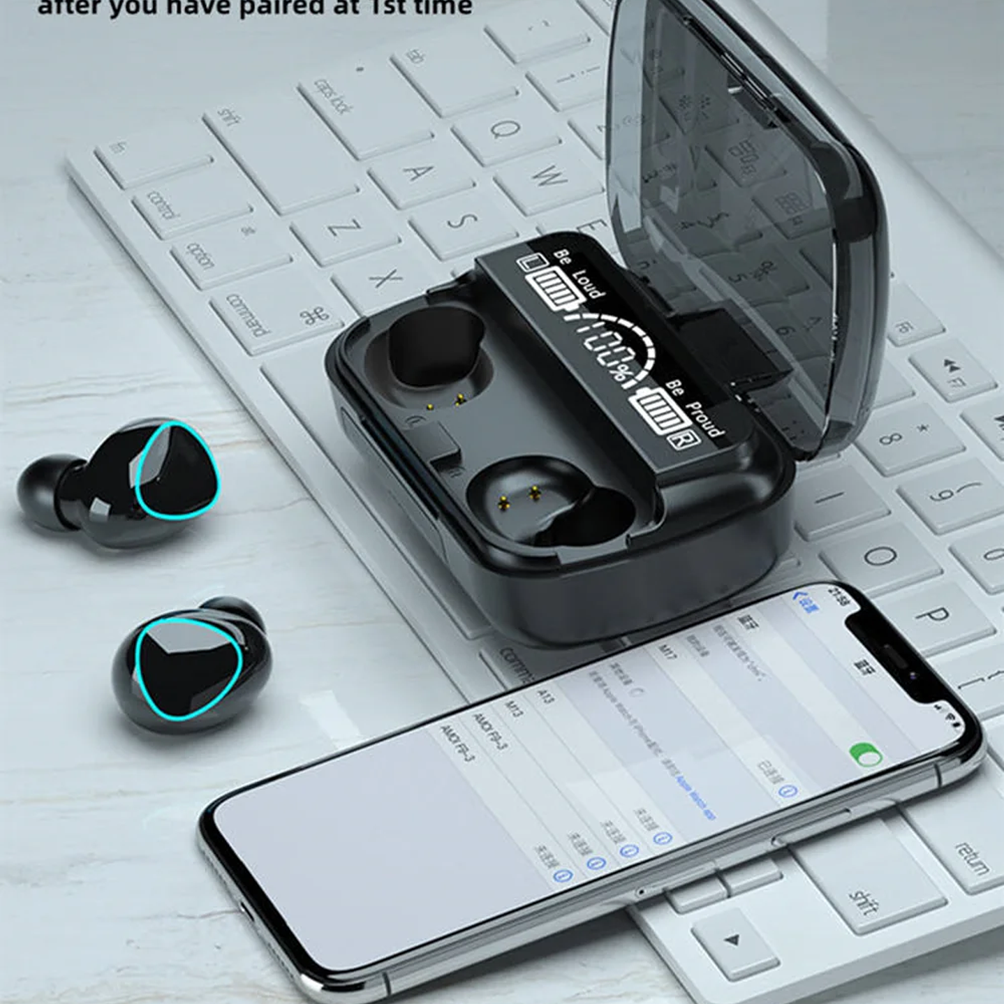 Auriculares Bluetooth M10  Inalámbricos de Alta Calidad con Estuche Power Bank 4