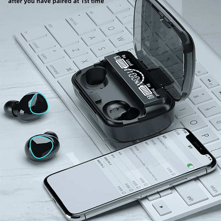 Auriculares Bluetooth M10  Inalámbricos de Alta Calidad con Estuche Power Bank 4