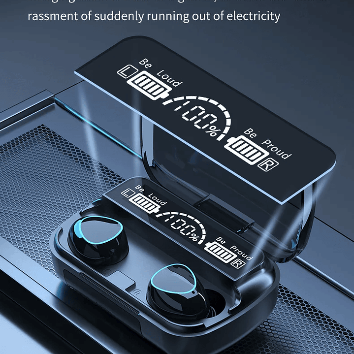 Auriculares Bluetooth M10  Inalámbricos de Alta Calidad con Estuche Power Bank 9