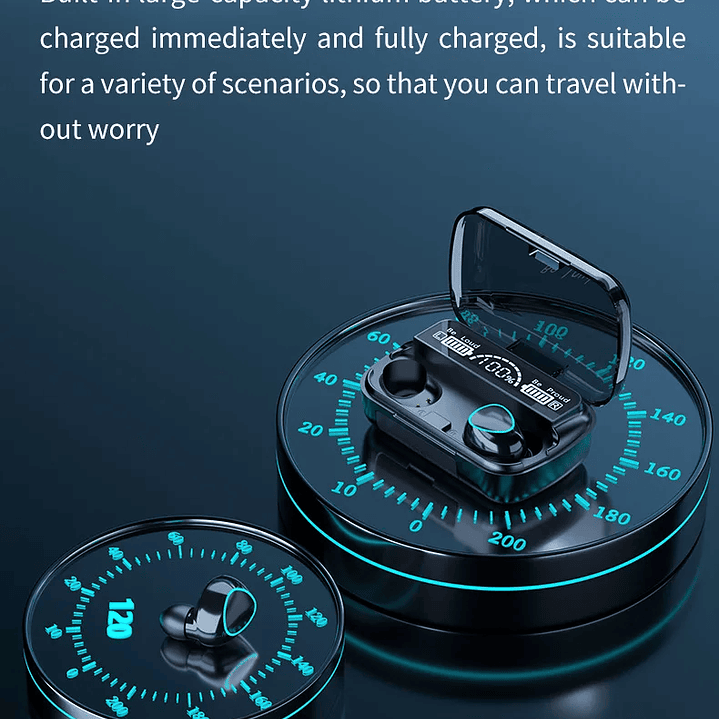 Auriculares Bluetooth M10  Inalámbricos de Alta Calidad con Estuche Power Bank 12