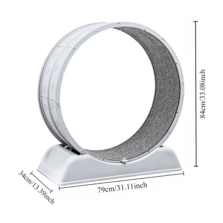 Rueda de Ejercicio para Gatos  Cinta de Correr Segura y Compacta con Mecanismo de Bloqueo 2