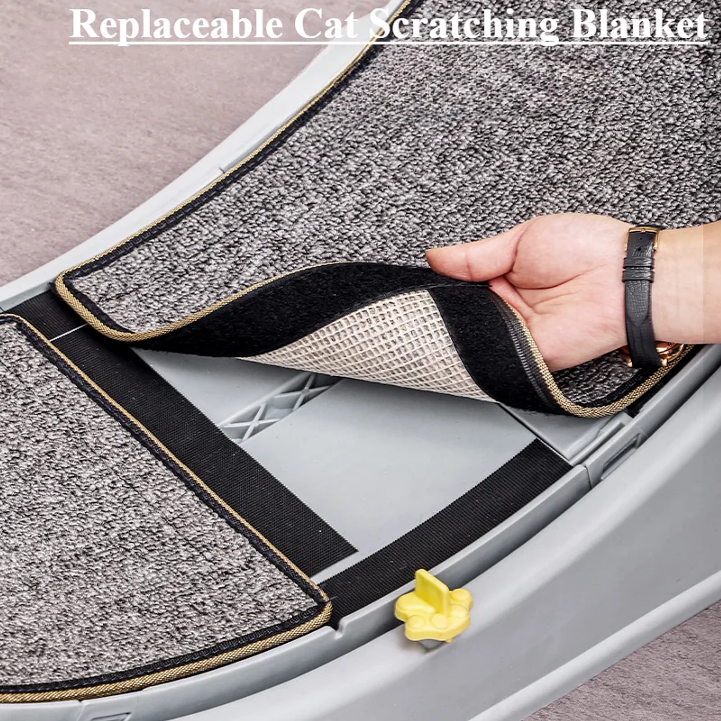 Rueda de Ejercicio para Gatos  Cinta de Correr Segura y Compacta con Mecanismo de Bloqueo 5