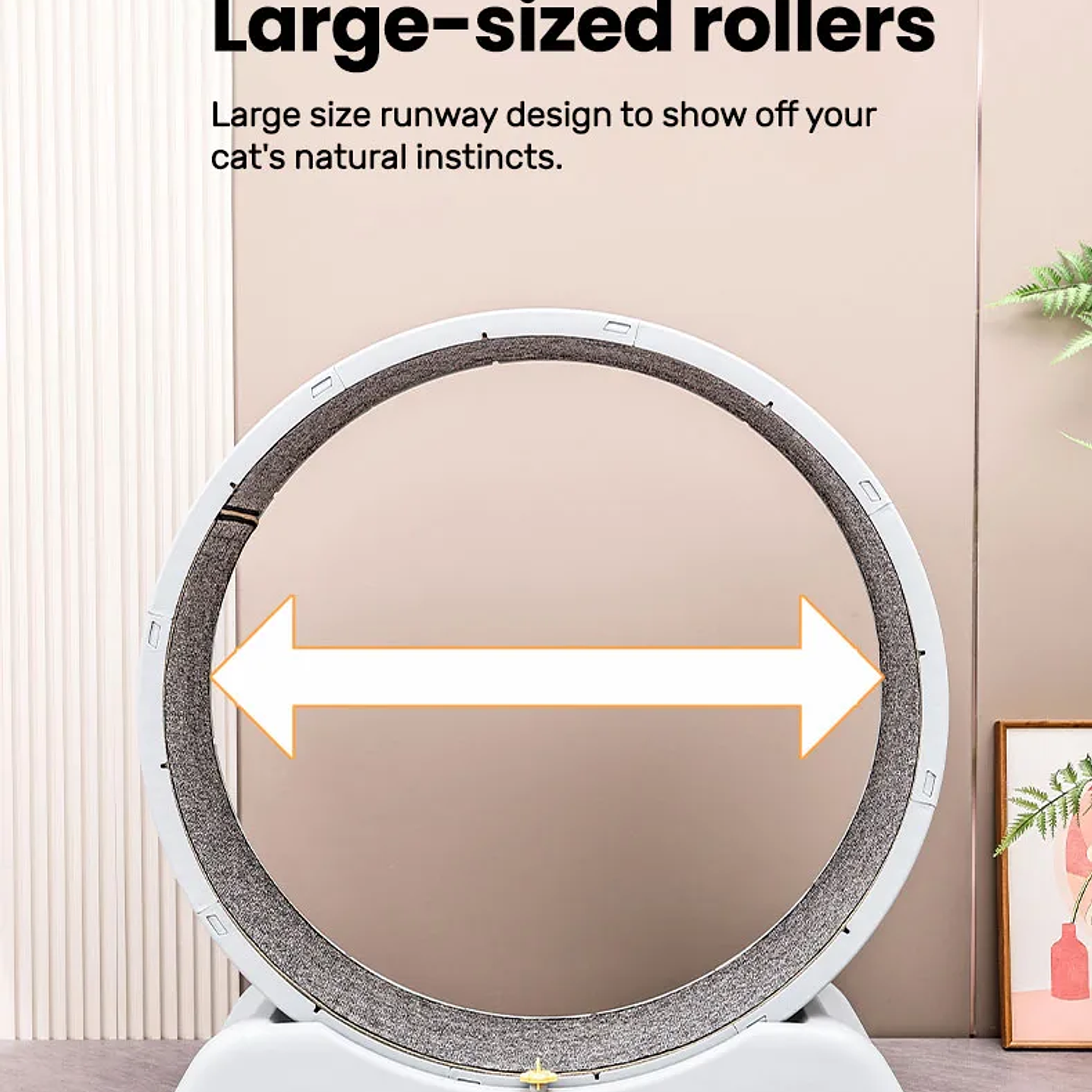 Rueda de Ejercicio para Gatos  Cinta de Correr Segura y Compacta con Mecanismo de Bloqueo 10