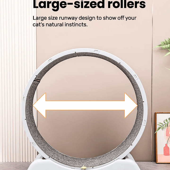 Rueda de Ejercicio para Gatos  Cinta de Correr Segura y Compacta con Mecanismo de Bloqueo 10