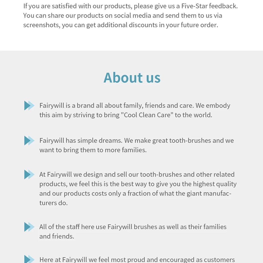 Cepillo Eléctrico Fairywill FW-507  Tecnología Sónica con 5 Modos de Limpieza 29