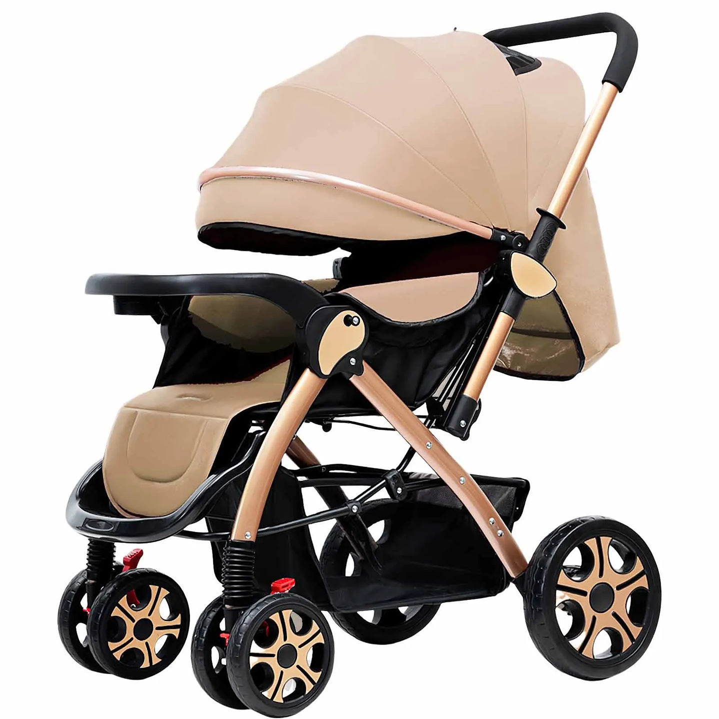 Carrito de Bebé Seeiswork  Ultraligero Plegable con Vista Bidireccional 11