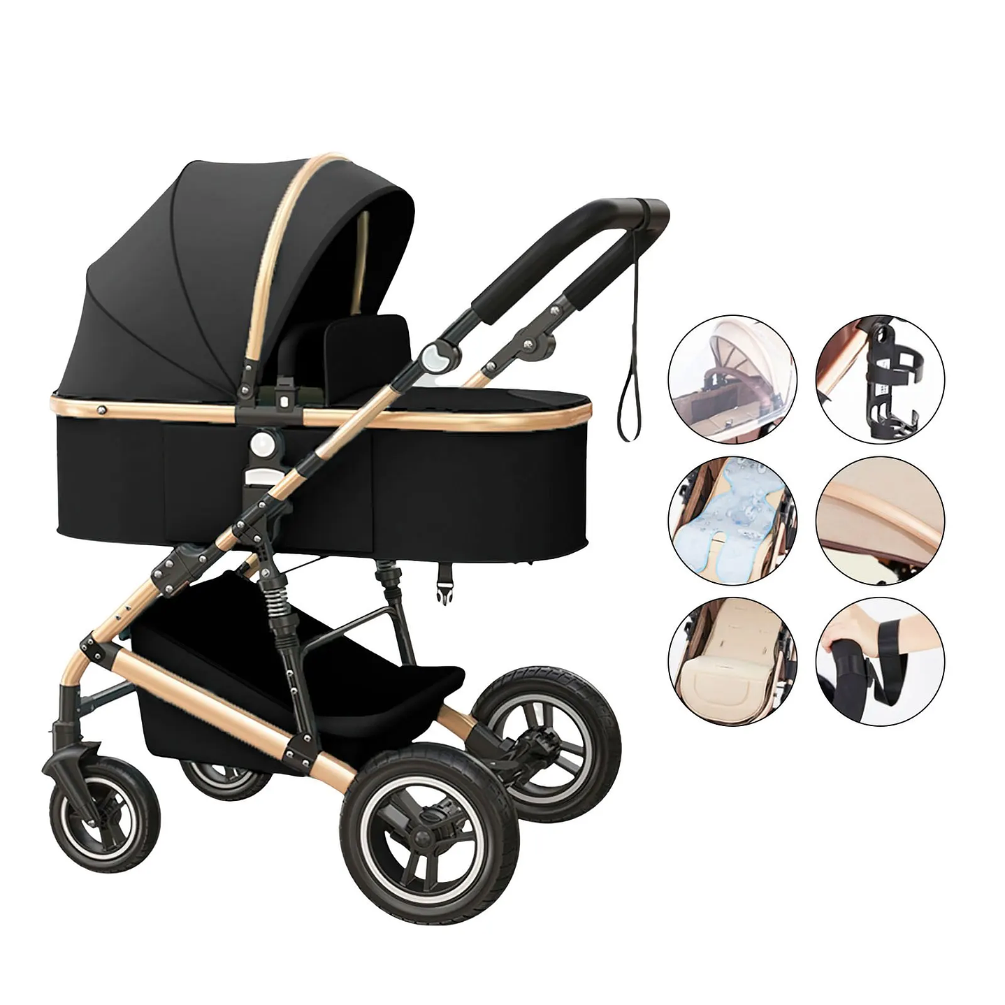 Carrito de Bebé Seeiswork  Ultraligero Plegable con Vista Bidireccional 27