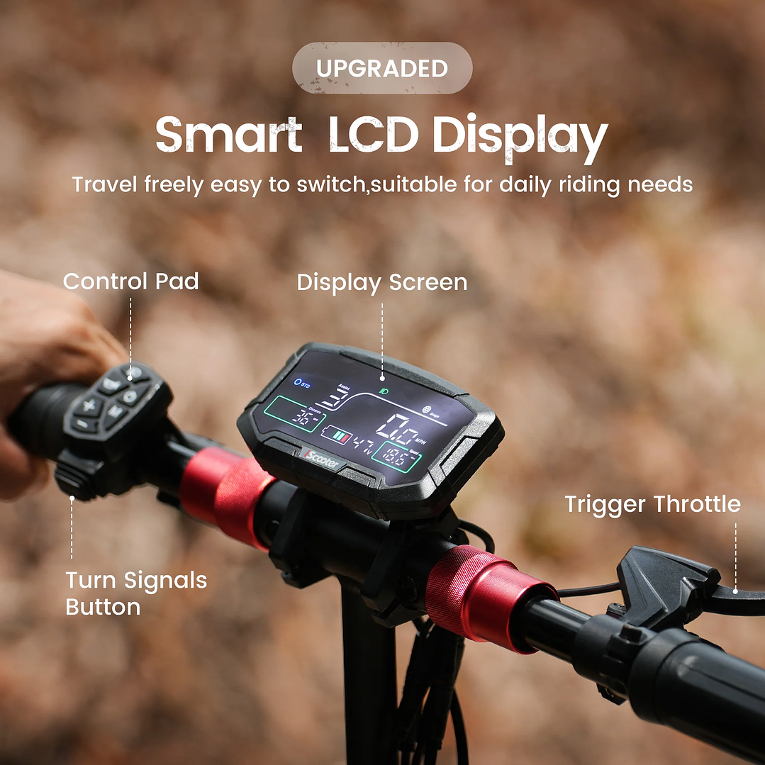 IScooter iX8 Scooter Eléctrico Plegable  12” Off-Road, 60 km/h, 2400W 2