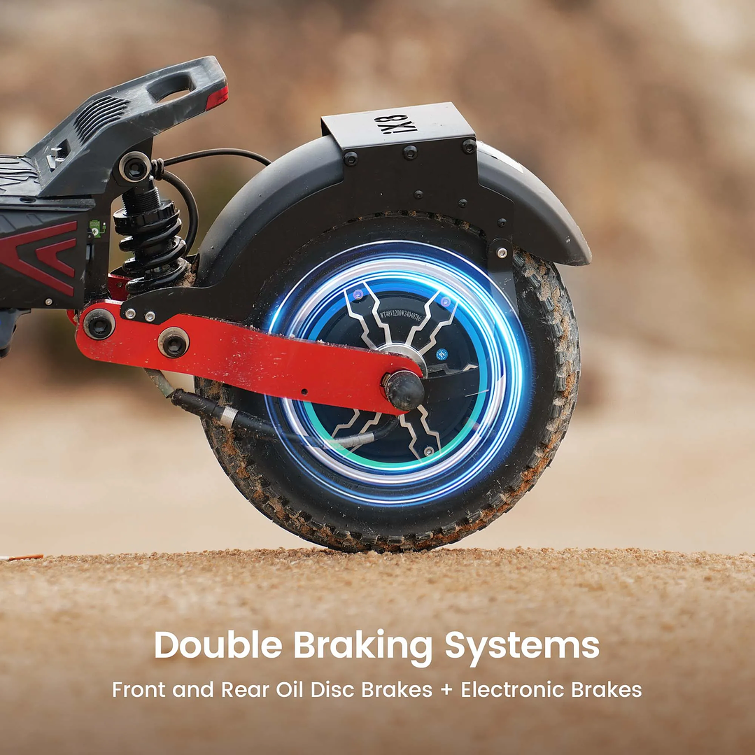 IScooter iX8 Scooter Eléctrico Plegable  12” Off-Road, 60 km/h, 2400W 5