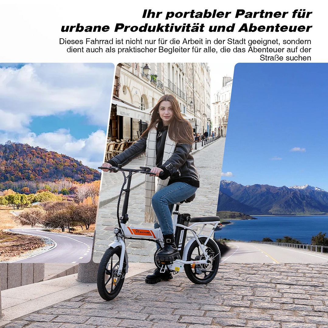 Bicicleta Eléctrica EVERCROSS EK5  Plegable 250W, 16’’ y Velocidad 25 km/h 4