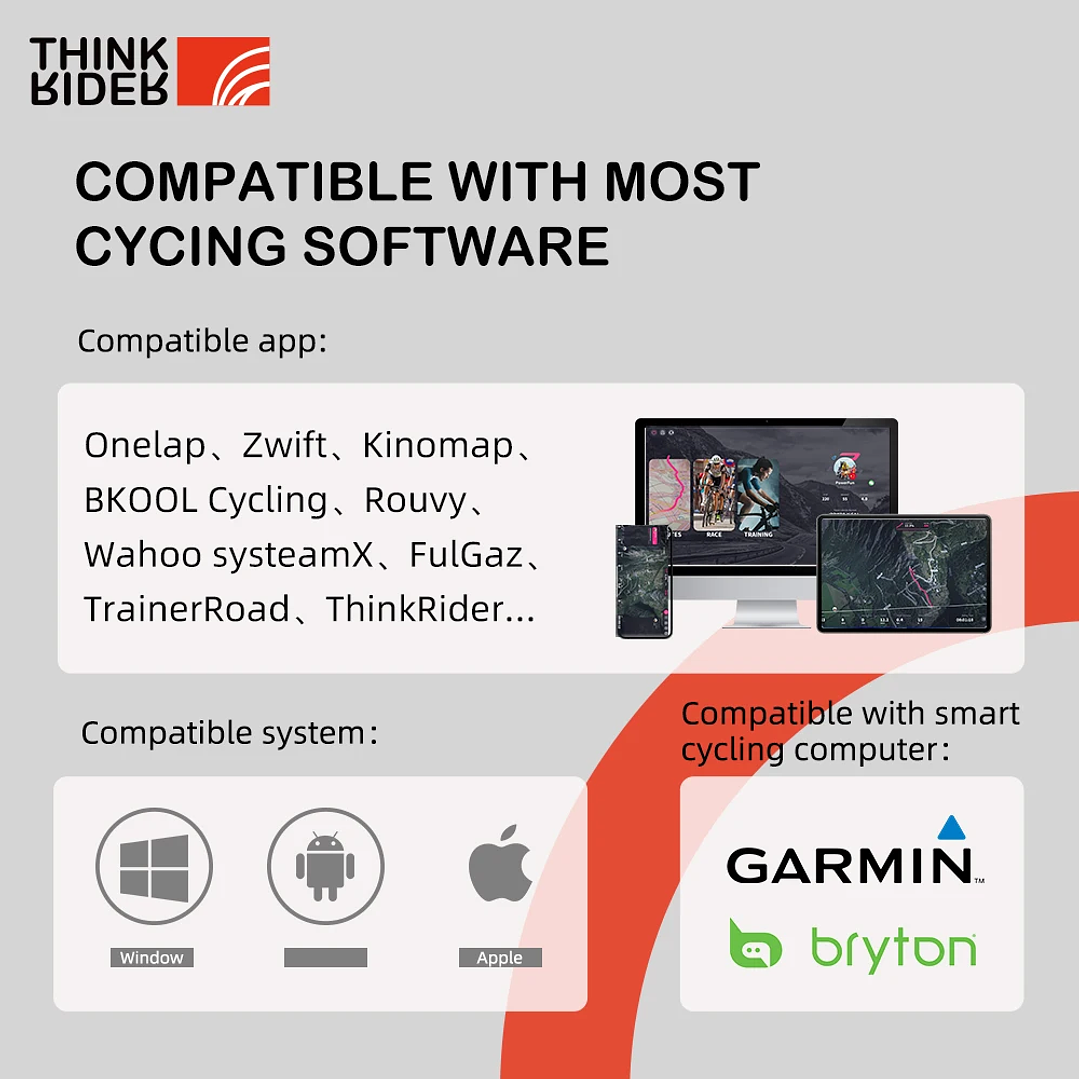 ThinkRider X2Max Rodillo Inteligente - Entrenador Ciclismo Indoor Precisión ±2% 2